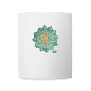 Coeur de chakra Anahata Chakra Amour - Mug blanc - blanc - Devant