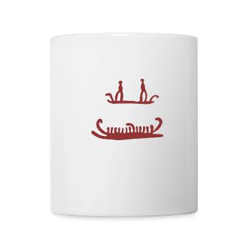 Pétroglyphe Tanumshede - Mug blanc - blanc - Devant