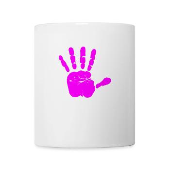 hand pink - Mug blanc - blanc - Devant