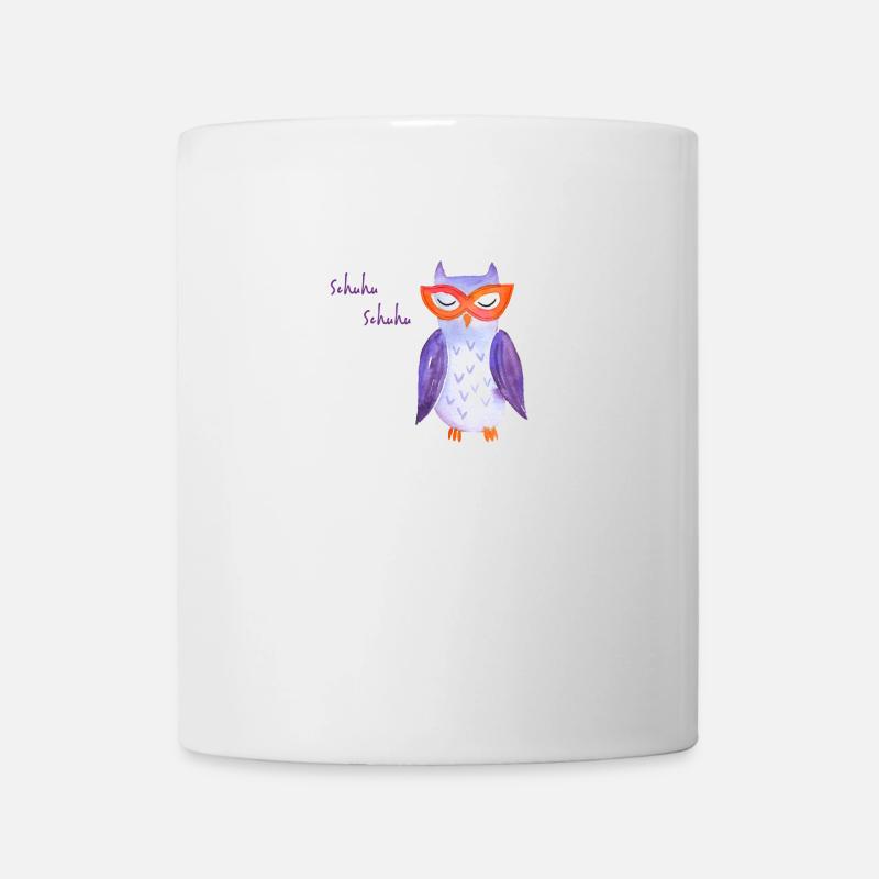 Eule mit Brille - Tasse - Weiß