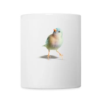 Nachdenklicher Vogel - Tasse - Weiß - Vorne