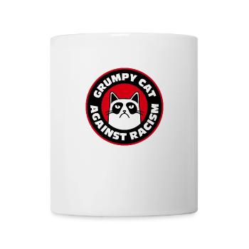 Grumpy Cat Funny Gift Meme Against Racism - Mug - white - Front