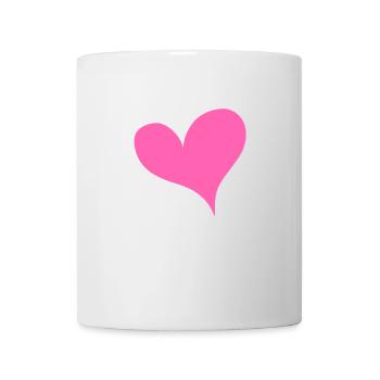 Herz Pink Geschenk - Tasse - Weiß - Vorne