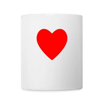 Rotes Herz - Tasse - Weiß - Vorne