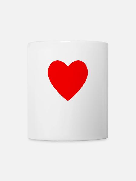 Red heart - Mug - white