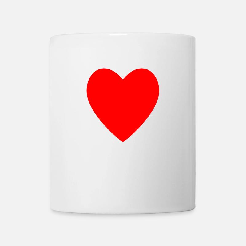 Rotes Herz - Tasse - Weiß