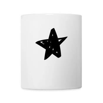 Comic Stern/Sterne - gemalt, gezeichnet, Comicstil - Tasse - Weiß - Vorne