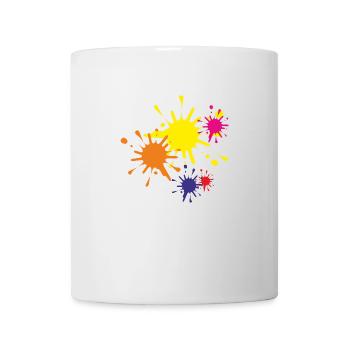 Klecks Farbklecks Maler Künstler Geschenkidee - Tasse - Weiß - Vorne