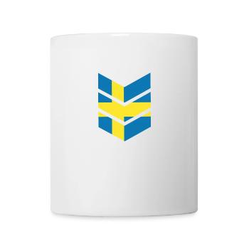 Schweden Schweden Schwedische Flagge Schwedische Flagge - Tasse - Weiß - Vorne