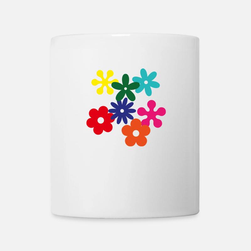 Peace World Peace Flower Power Gift 70s Love - Mug - white