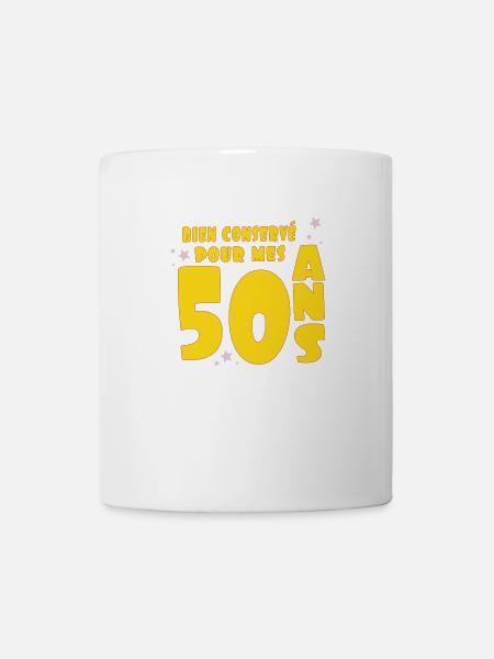 bien_conserve_pour_mes_50_ans - Mug blanc - blanc