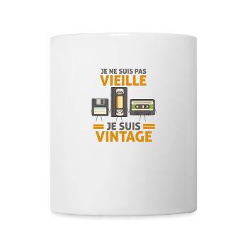 Je ne suis pas vieille je suis vintage famille - Mug blanc - blanc - Devant