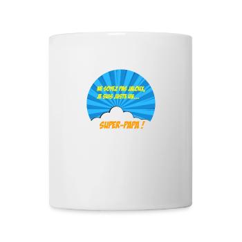 Super-papa, super-héros. Meilleur papa. BD comics - Mug blanc - blanc - Devant