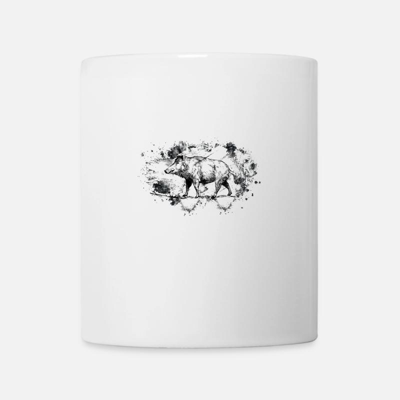 Chasseur au sanglier Chasseurs de sangliers - Mug blanc - blanc