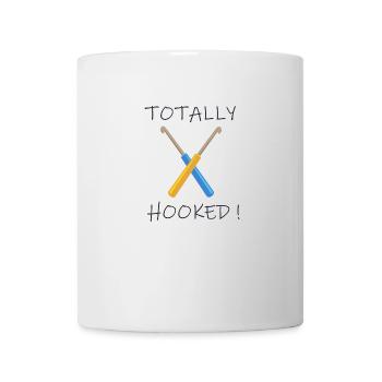 Totally hooked. Pour crochet et tricot. - Mug blanc - blanc - Devant