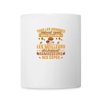 les meilleurs deviennent ramasseurs des cèpes - Mug blanc - blanc - Devant