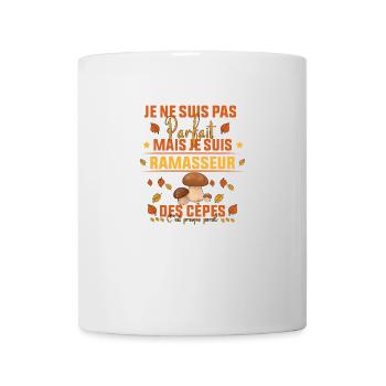 pas parfait mais je suis ramasseur des cèpes - Mug blanc - blanc - Devant