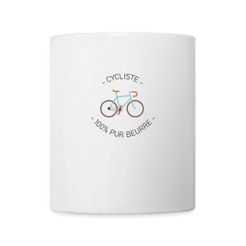Cycliste 100% pur beurre - Mug - white - Front