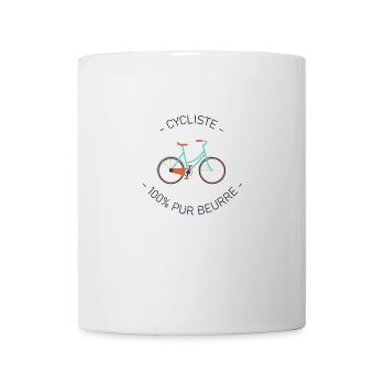 Radfahrer aus 100% reiner Butter - Tasse - Weiß - Vorne