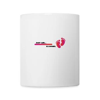 Baby wird geladen. Schwangerschaft Ankündigung Geschenk Mädchen - Tasse - Weiß - Vorne