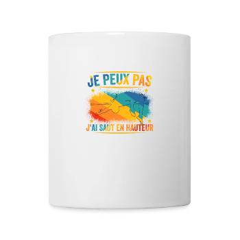 je peux pas j'ai saut en hauteur - Mug blanc - blanc - Devant