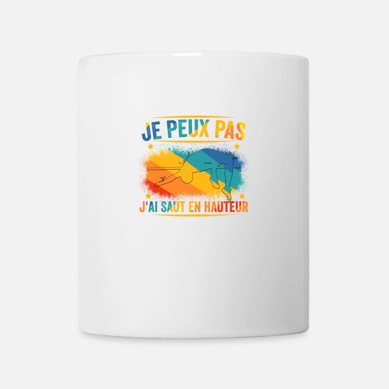 je peux pas j'ai saut en hauteur - Mug blanc - blanc