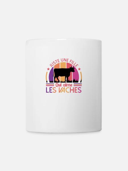 Juste Une Fille Qui Aime Les Vaches - Mug blanc - blanc