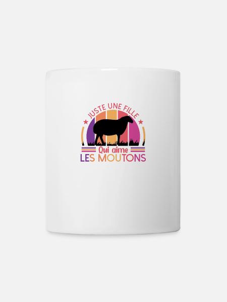 Juste Une Fille Qui Aime Les Moutons - Mug blanc - blanc