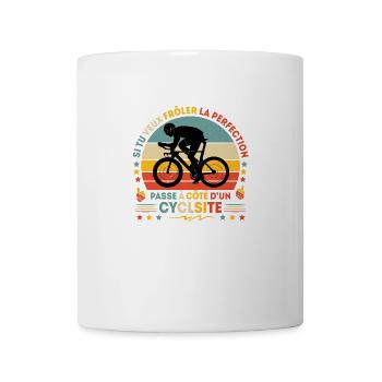Cycliste - passe à côté d'un cycliste - Mug blanc - blanc - Devant