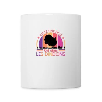 Juste Une Fille Qui Aime Les Dindons - Mug blanc - blanc - Devant