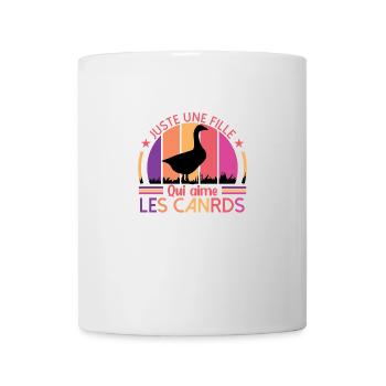 Juste Une Fille Qui Aime Les Canards - Mug blanc - blanc - Devant