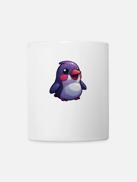 Pingouin mignon - Conception de style bande dessinée pour les enfants - Mug blanc - blanc