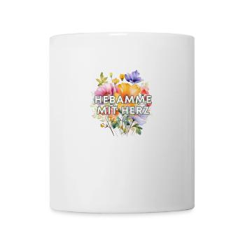 Hebamme mit Herz - Tasse - Weiß - Vorne