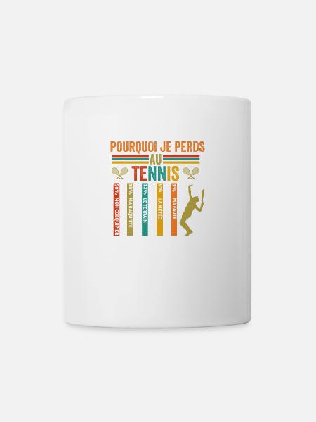 Tennis Pourquoi Je Perds Au Tennis - Mug blanc - blanc