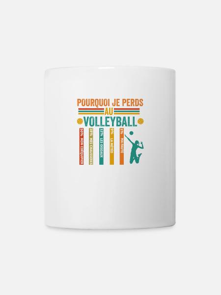 volleyball pourquoi je perds au volleyball - Mug blanc - blanc