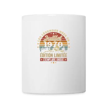 Juillet 1970 Vintage Anniversaire 1970 Juillet - Mug blanc - blanc - Devant