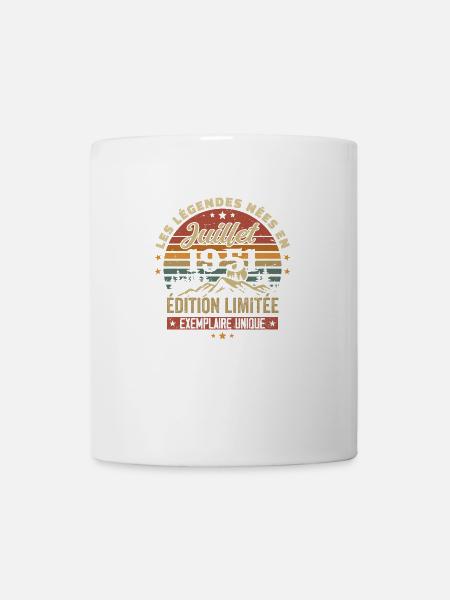 Juillet 1951 Vintage Anniversaire 1951 Juillet - Mug blanc - blanc