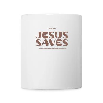 Jésus sauve Beige - Mug blanc - blanc - Devant