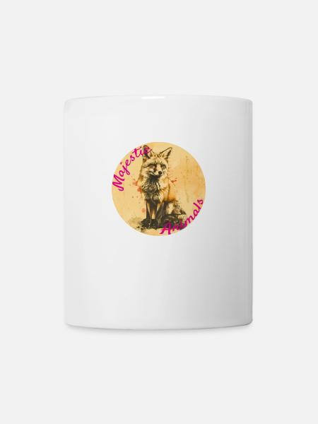 Animaux majestueux : renard intelligent - Mug blanc - blanc