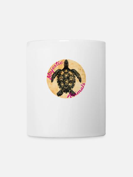 Majestic Animals: Weise Schildkröte - Tasse - Weiß