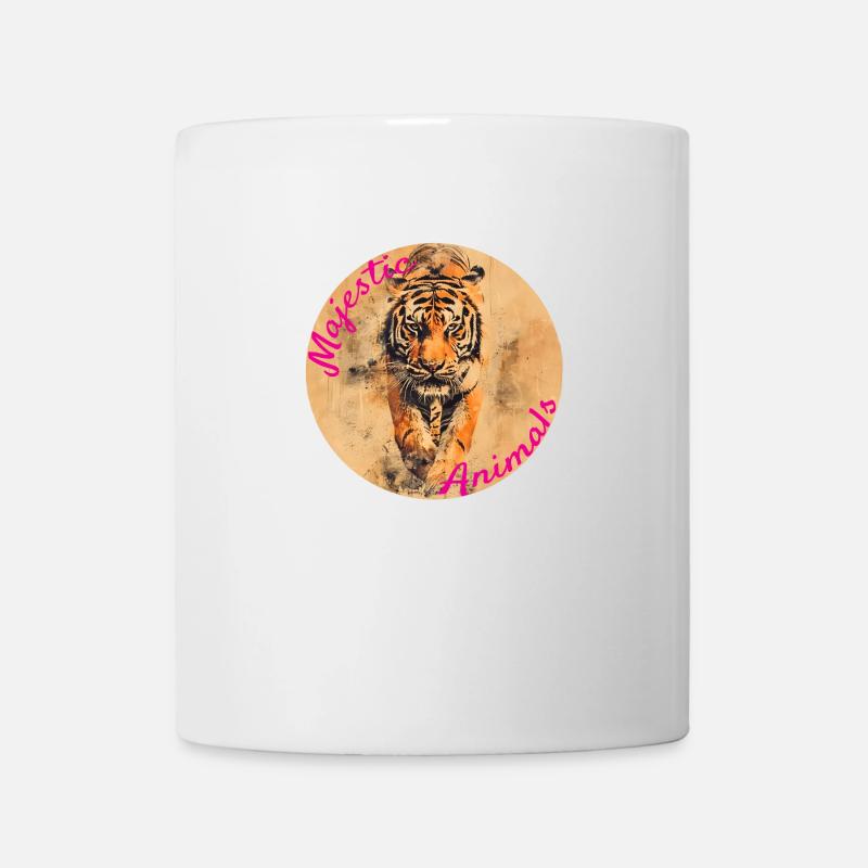 Animaux majestueux : Tigre traqueur - Mug blanc - blanc