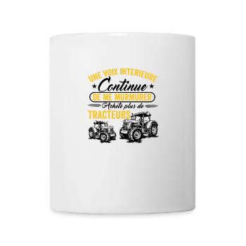 Humour Tracteur Cadeau homme femme enfant Tracteur - Mug blanc - blanc - Devant