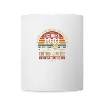 Born in October 1981 | Awesome since October 1981 - Mug - white - Front