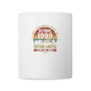 Geboren im Oktober 1999 | Genial seit Oktober 1999 - Tasse - Weiß - Vorne