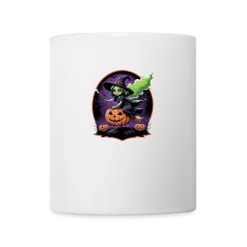 Sorcière Femme Halloween Costume Cadeau Citrouille - Mug blanc - blanc - Devant