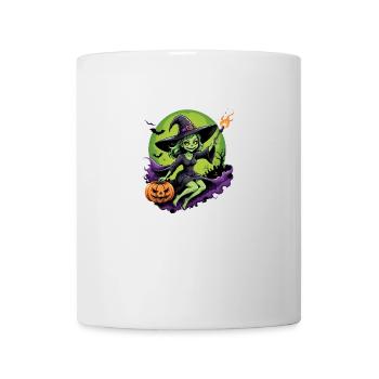 Sorcière Femme Halloween Costume Cadeau Citrouille - Mug blanc - blanc - Devant