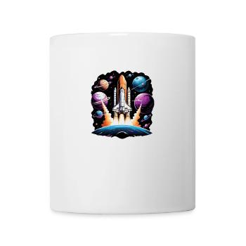 Rakete Astronaut Weltall Geschenk SpaceShuttle - Tasse - Weiß - Vorne