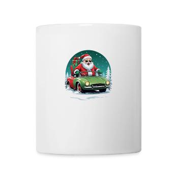 Père Noël Noël Cadeaux Voiture de Noël - Mug blanc - blanc - Devant