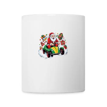 Weihnachtsmann Xmas Geschenke Weihnachten Auto - Tasse - Weiß - Vorne