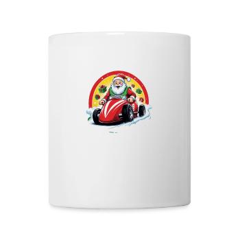Weihnachtsmann Xmas Geschenke Weihnachten Auto - Tasse - Weiß - Vorne